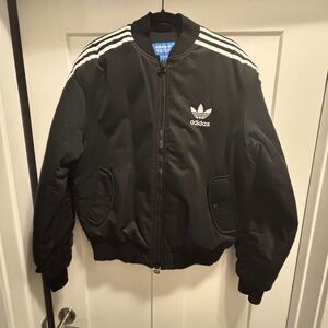 Adidas Black and White Bomber Jacket
